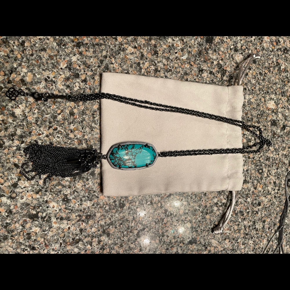 Kendra Scott Variegated Teal Rayne Necklace